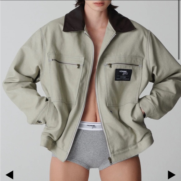 Hommegirls Jackets & Blazers - Hommegirls homme girls grey work jacket